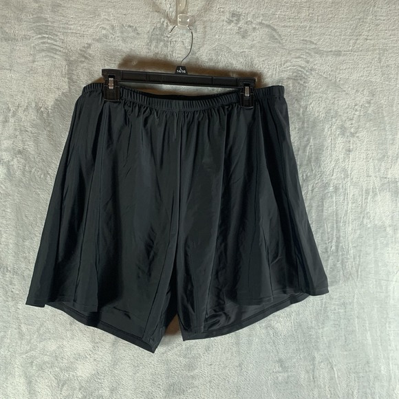 Island Escape Women's Swimsuit 20W Swim Shorts Bottom Black Thigh Minimizing - Picture 1 of 7